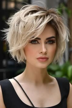 Edgy Bob Haircuts Choppy Layers, Corte De Honguito, Messy Bob Haircut, Choppy Bob Hairstyles For Fine Hair, Choppy Bob Haircuts, Messy Bob Hairstyles, Choppy Bob Hairstyles, Messy Short Hair, Edgy Short Hair