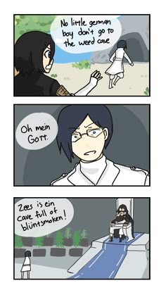 the comic strip shows two people talking to each other