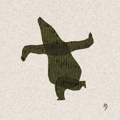 the silhouette of an animal is shown against a white background