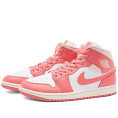 Air Jordan 1 Mid Sea Coral, Air Jordan 1 Mid Sea Coral Release Date, Air Jordan 1 Mid White Sea Coral, Air Jordan W 1 Mid - White, End Air Jordan 1 Mid Sea Coral, Girls Nike Shoes, Nikes Shoes, Cute Shoes Nike, Cute Air Jordans