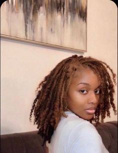 Honey Brown Hair Locs, Caramel Locs, Different Shades Of Brown Locs, Brown Colored Locs, Brown Hair Dye Locs, Honey Brown Locs, Carmel Brown Locs, Short Brown Locs Black Women, Medium Brown Locs