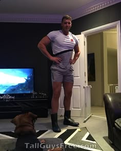 Boots Workout, Big Man Boots, Dog Suspender Boots, Husky Boots, Muscular Dog On Leash, Boxer Boots, Dog Wearing Boots, Dog Walking Boots, American Horror Story Leather Man