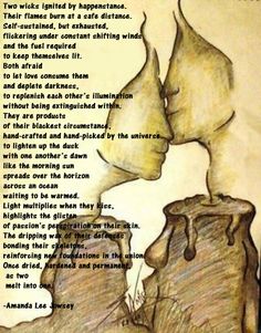 a drawing of two people kissing on top of a rock with the caption above it