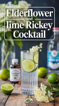 the elderflower and lime rickey cocktail