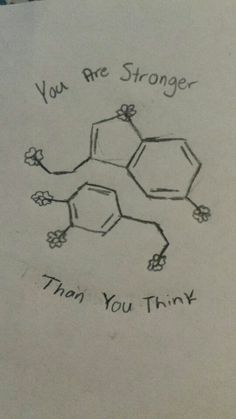 a drawing with the words you are stronger than you think