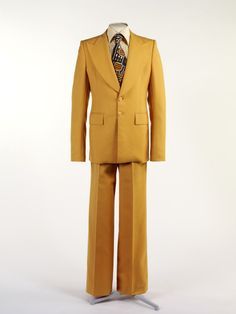 1970s YSL Golden Suit, Suits In The 70s, Yellow Zoot Suit, Tyler The Creator Yellow Suit, 70s Suit, 70s Formal Suit, Seventies Suit, 70s Men Suit, Vintage 80s Suit
