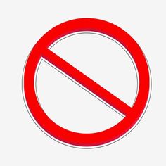 a red no entry sign is shown on a white background, it appears to be in the shape of a circle
