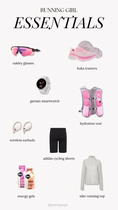 Spring Running Gear, Runners Clothes, Running Outfit Spring, Running Bag Essentials, Marathon Outfits, Running Hat, Running Essentials Aesthetic, Running Must Haves, Running Necessities