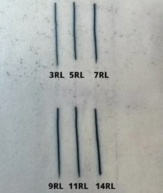 the needles are marked in black and white