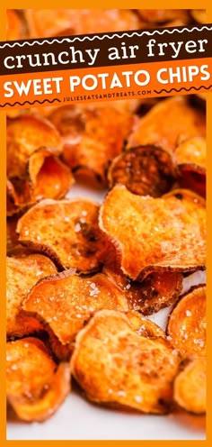 AIR FRYER SWEET POTATO CHIPS, healthy recipes, healthy snacks