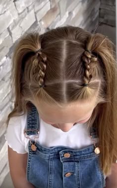 Easy Toddler Hairstyles, Easy Little Girl Hairstyles, Cute Toddler Hairstyles, Picture Day Hair, Girly Hairstyles, Girl Hair Dos, Toddler Hairstyles Girl, Dance Hairstyles