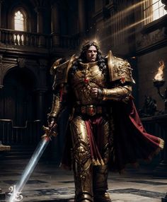Red Cape, Emperor Of Mankind, Warhammer 40k Artwork, Games Workshop, Warhammer 40k, Light And Shadow, Dark Fantasy, Human