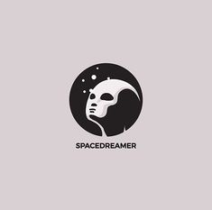 the logo for spacedreamer, which is designed to look like an alien head