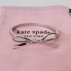 NWOT Kate Spade Silver Bow Bracelet