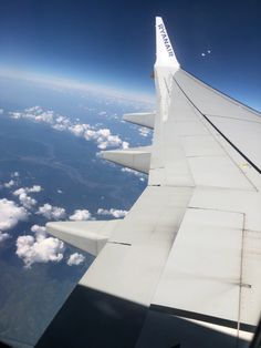 the wing of an airplane as seen from above