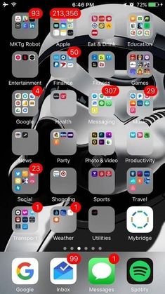 the star wars theme is displayed on an iphone's screen, with many different icons