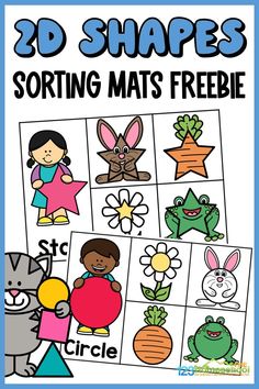 Make it fun for children to learn their shape names and identifying major 2d shapes with this fun, hands-on sorting shapes. Simply print the shapes printable and you are ready to play this shape sorting activity. This shape sorting game is fun for toddler, preschool, pre-k, and kindergarten age students. Shape Sorting Mats Free, Sorting Shapes Preschool Free Printables, Shape Sorting Printable Free, Shapes Sorting Printable, Printable Shape Sorting Activity, Shape Sorting Mats, 3d Shape Sort Free, Shape Sorting Cards, Shape Sorting Activity Mats