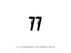 the number 777 is written in black ink on a white background with an arrow