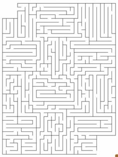 a black and white maze that is in the shape of a square