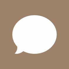 a white speech bubble on a brown background