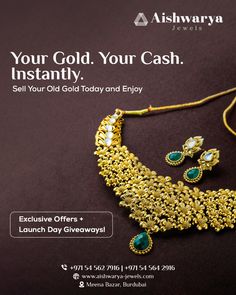 Your gold deserves instant value! Sell your old treasures at Aishwarya Jewels ....  Click : https://qrco.de/bgIm2w Follow for more surprises @ Aishwarya Jewels +971 54564 2916‬ ‪+971 54562 7916‬ aishwarya-jewels.com Meena Bazar#followforupdates   #aiswaryajewels #flashsale #exclusiveoffers #giveaways #comingsoon #bigthingscoming #jewelleryoffers #dubaioffers #instajewels #luxuryjewels #jewellerylove #lightweightjewels #goldbars #goldjewellery #followforupdates Flash Sale, Qr Code, Gold Jewelry, Gold