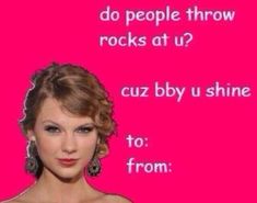 a woman in a dress with words above her head that say, do people throw rocks at us? cuz by u shine to from