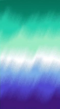 an abstract blue and green background with white clouds in the sky on top of it