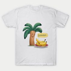 Banana - Fruit - T-Shirt | TeePublic Minimalist Banana Shirt Ideas, Banana Shirt Ideas, Banana Shirt For Kids, Funny Banana Shirt, Minimalist Banana Shirt, Funny Banana T-shirt Quote, Humorous Banana Shirt, Banana Shirt Design By Humans, Funny Banana Graphic Tee