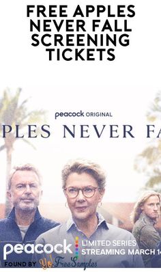 the movie poster for apples never fall, starring actors from left to right peter krass
