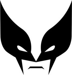 the face of an evil man with large black eyes and fangs on it's head