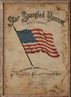 the star spangled banner with an american flag on it's back and side