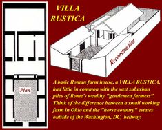 the plan for villa rusica, a roman house, in villa rotica
