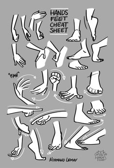 hand gestures and feet in various positions to help you learn how to use the hands