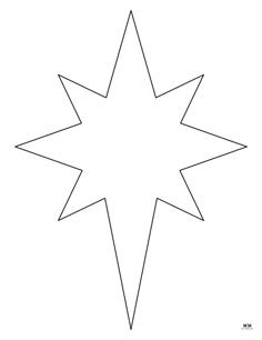 a star shaped outline on a white background