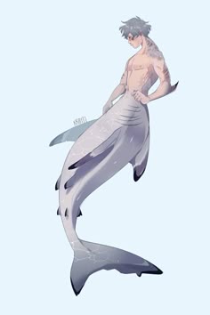 a drawing of a man riding on the back of a dolphin with a knife in his hand