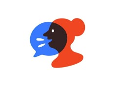 a person with a speech bubble on their head