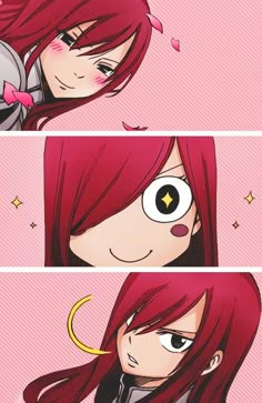 Erza ♛ Ezra Scarlet Cat, Erza Scarlet Cake, Ezra Anime Character, Ezra Fairytail, Erza Scarlet Cat, Erza Scarlet Funny Faces, Ezra Manga, Fairy Tail Ezra, Fairy Tail Erza Scarlet Fanart