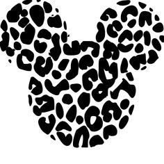 a mickey mouse head made out of black and white letters