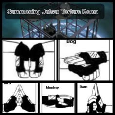 the instructions for how to use a hammock in an animal cage, including hands and