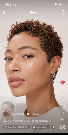 Styling A Curly Pixie Haircut Tutorial, Tight Curly Pixie Cut, Pixie Haircut Girl Curly, Androgynous Curly Pixie Cut, 3a Curly Pixie Cut, Natural Hair Haircuts, Short Haircut Styles, Barber Shop, Hair Goals