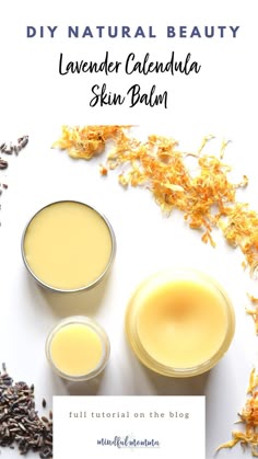Learn how to make homemade lavender calendula skin balm using only 5 natural ingredients.