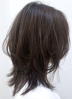 Millet Haircuts, Wolfcut Hair Medium Short, Wolfcut Hair Medium Straight, Wolfcut Hair Straight, Neck Length Wolf Cut, Straight Hair Wolfcut, Wolfcut Hair Back View, Wolfcut Hair Short Straight, Haircuts Shoulder Length