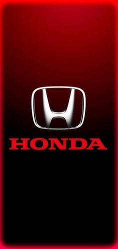the honda logo on a red and black background