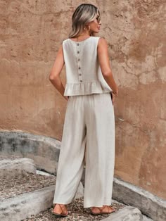 Co Ords Outfits Casual, Co Ords Outfits For Women, Casual Co Ord Sets, Women Co Ords, Casual Linen High-waisted Wide Leg Pants, Casual Co Ord Sets Women, Co Ords Outfits Linen, Elegant High-waisted Linen Wide Leg Pants, Linen Co Ord Sets Women