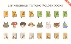 Step into Totoro's world! Get free My Neighbor Totoro folder icons for Mac & Windows & aesthetic wallpapers! 🍃✨ Studio Ghibli Desktop Icons.