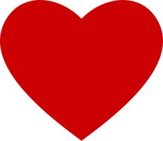 a red heart on a white background