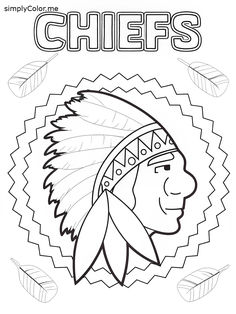 Chiefs logo coloring page