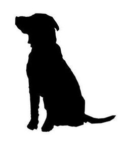 the silhouette of a dog is shown against a white background