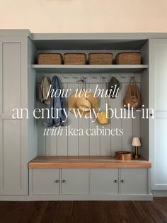 an entry way built in with ikea cabinets