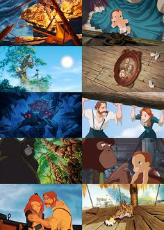 many different pictures of disney characters